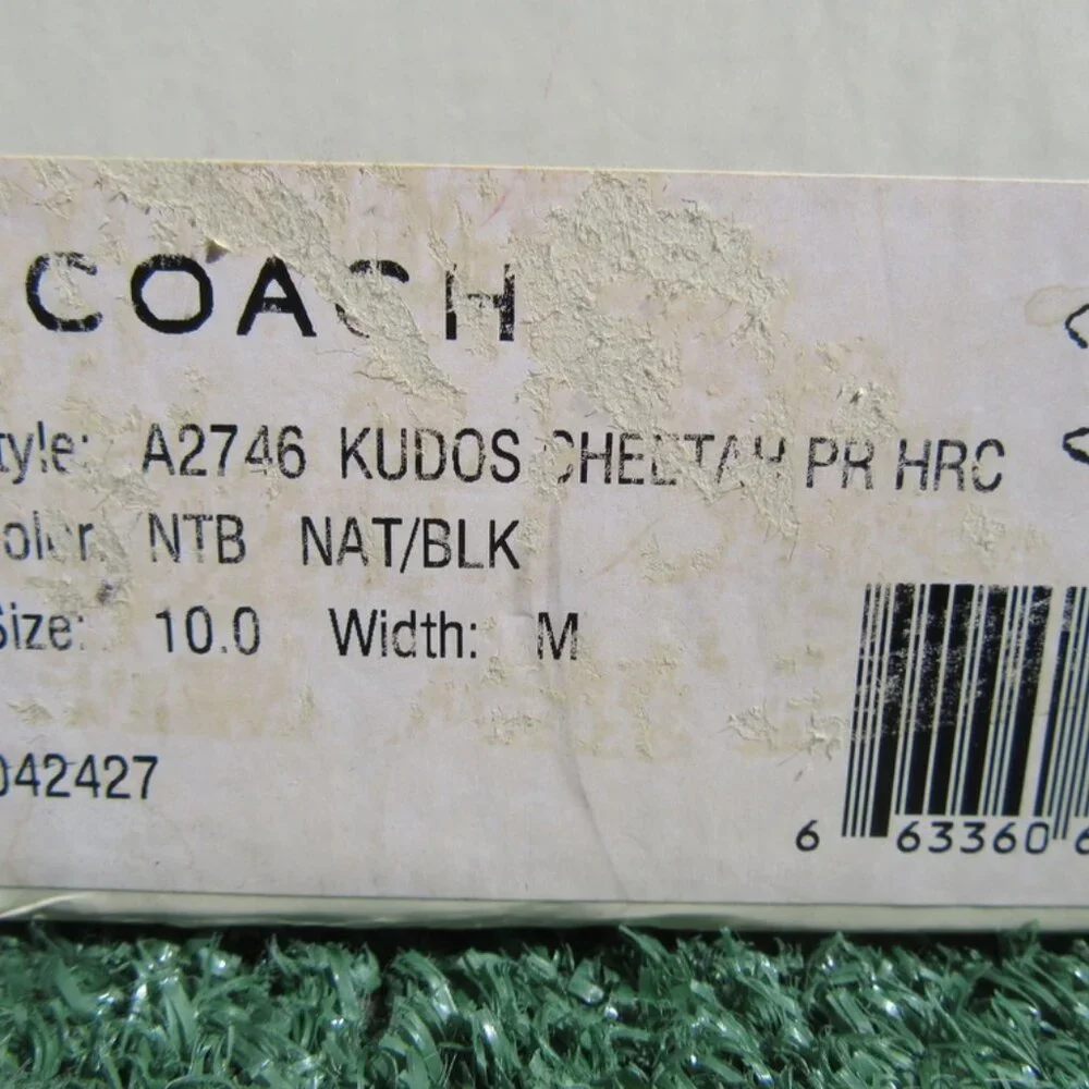 Coach Poppy Kudos Cheetah Black Ballet Flats Slip On Shoes Size 10 M A2746 - Picture 10 of 10